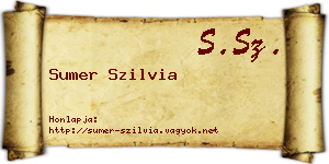 Sumer Szilvia névjegykártya